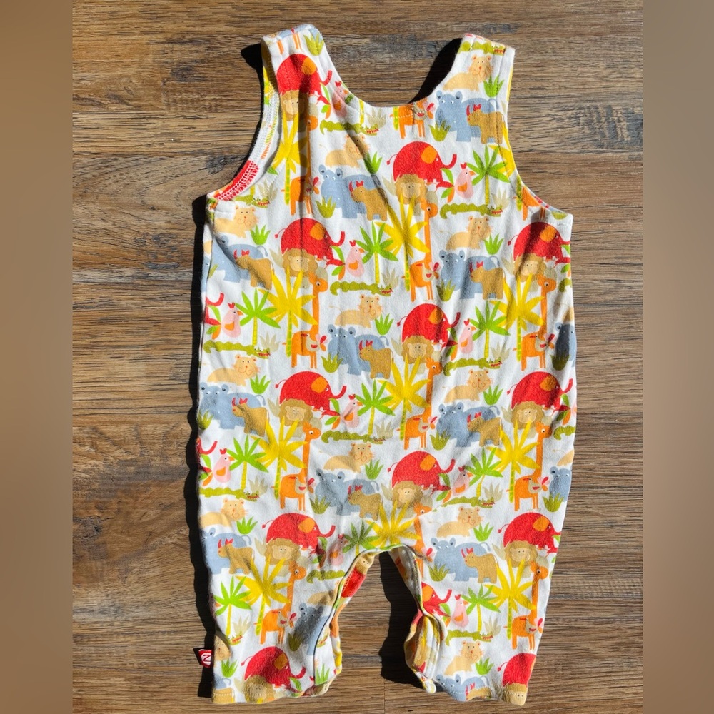 Zutano Colorful Jungle Print Snap-Up Romper - Picture 2 of 3